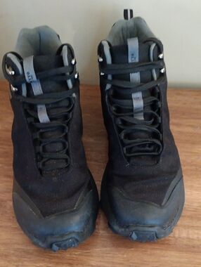 "HUMATTO"Men's Black Lace-Up Rugged Trail Boots SZ 11.5